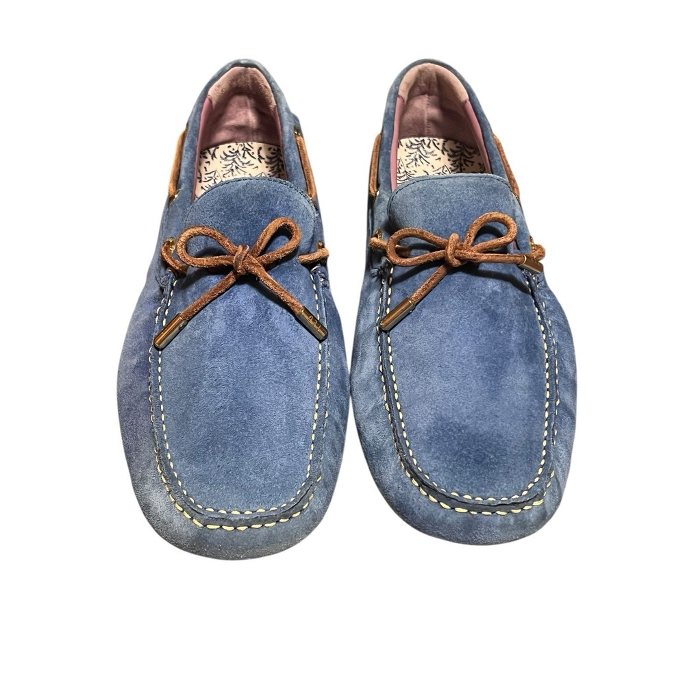 TED BAKER London Mens Blue Driving Moccasin Suede Shoes SUPER CLEAN EU 42 /US 9